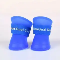 METALFER - Botas Antideslizante Impermeable Mascota Perro Talla M Azul