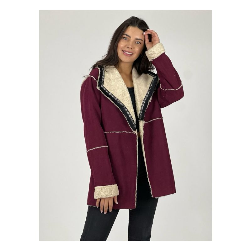 ENIGMATICA BOUTIQUE - Chaqueta Cotele Achiporrado Burdeo ENIGMATICA BOUTIQUE