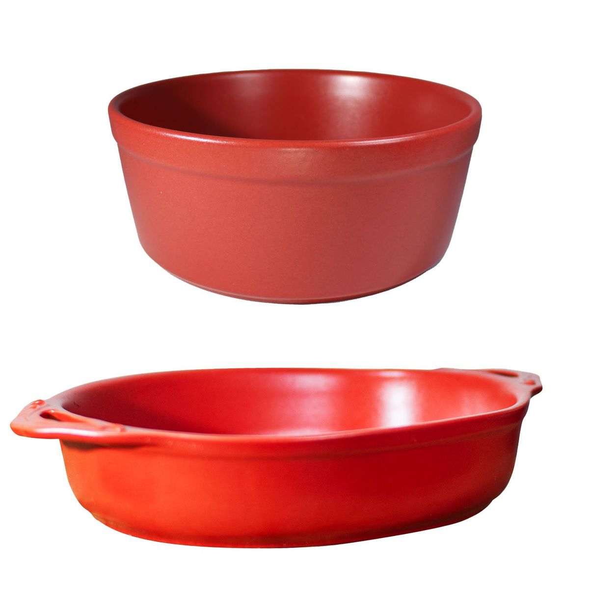 GENERICO - Set 2 fuente de cerámica tipo GRES- ATK-010