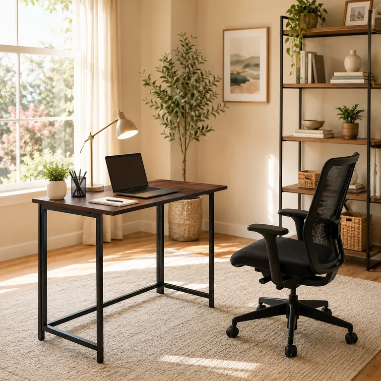 Escritorio Plegable Top Living Wengue Compacto Industrial