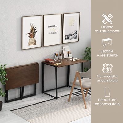 Imagen 2 del producto Escritorio Plegable Top Living Wengué Compacto Industrial