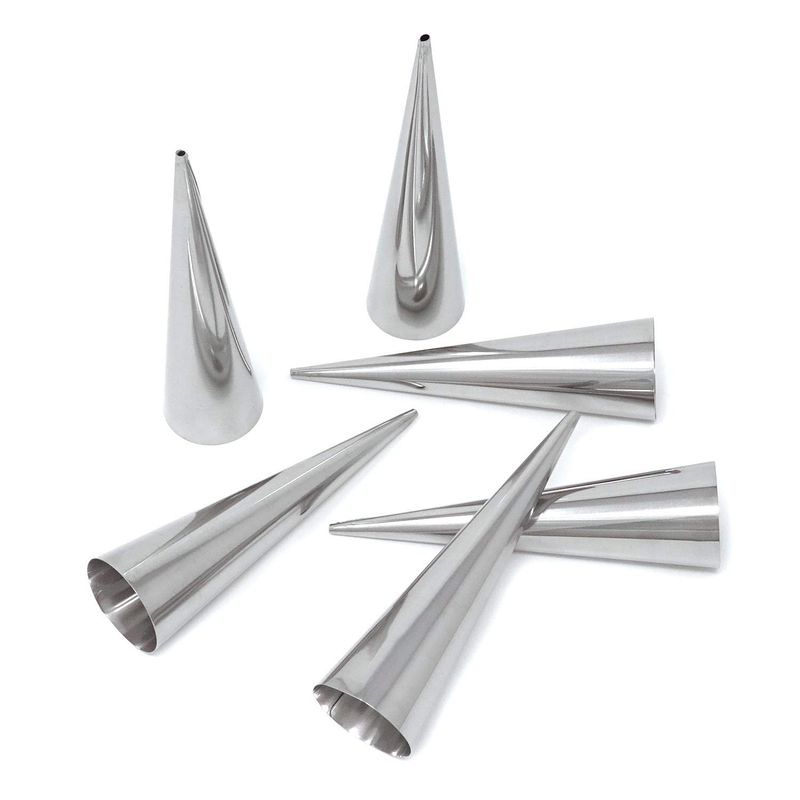 GENERICO - Set de 18 Moldes con Forma de Cono para Cannolis y Croissants