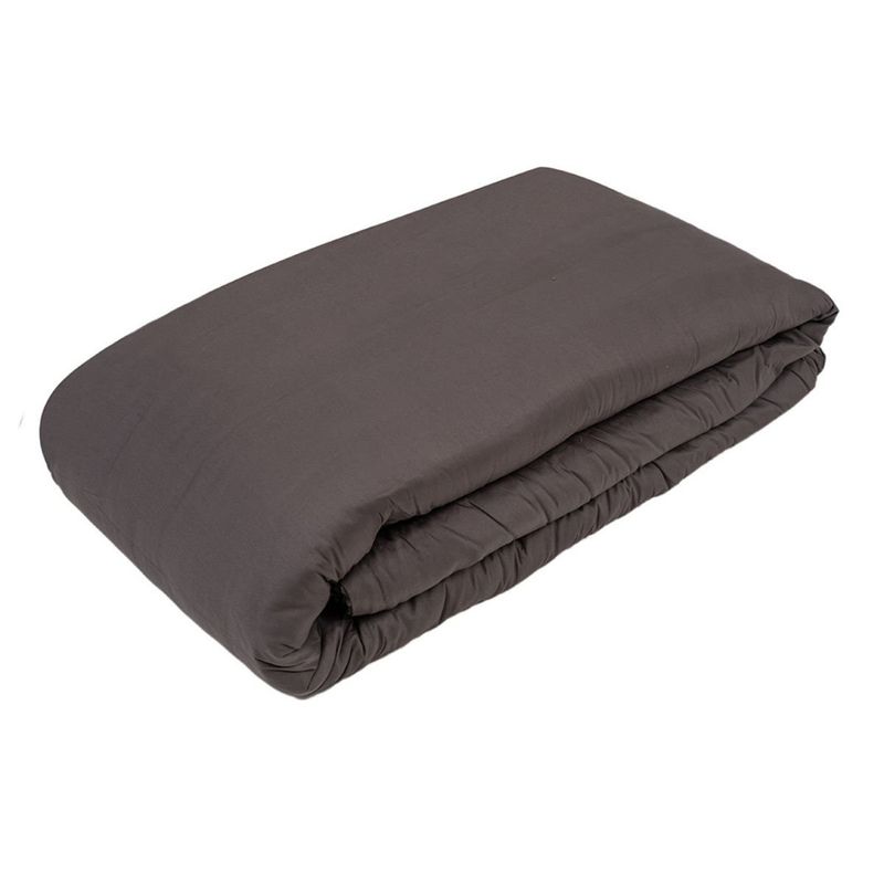 VERKEN - Manta Pesada + Cobertor / 2 Plazas/Queen - 6 Kg - Gris Noche