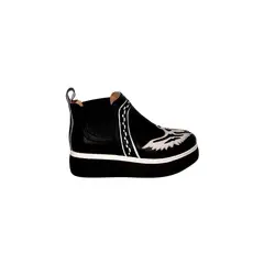 VANESSA GIL - BOTIN MUJER DE CUERO MILENA NEGRA MIX