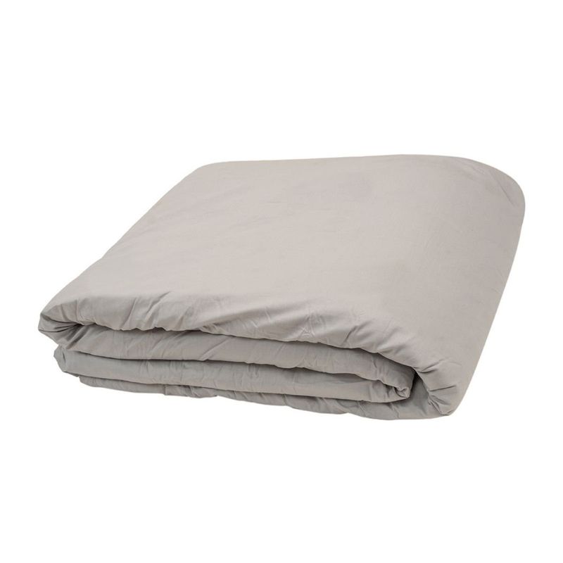 VERKEN - Manta Pesada + Cobertor / 2 Plazas/Queen - 8 Kg - Gris Piedra