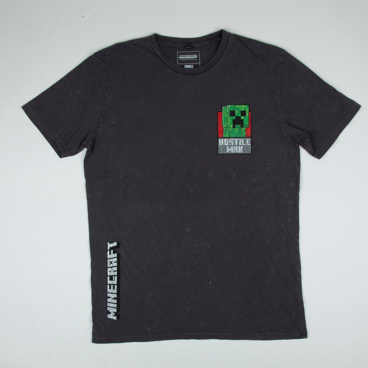 MINECRAFT - Polera Manga Corta Hombre Hostile Mob Gris Minecraft