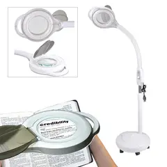 GENERICO - Lupa Con Luces Luz Led Con Pedestal