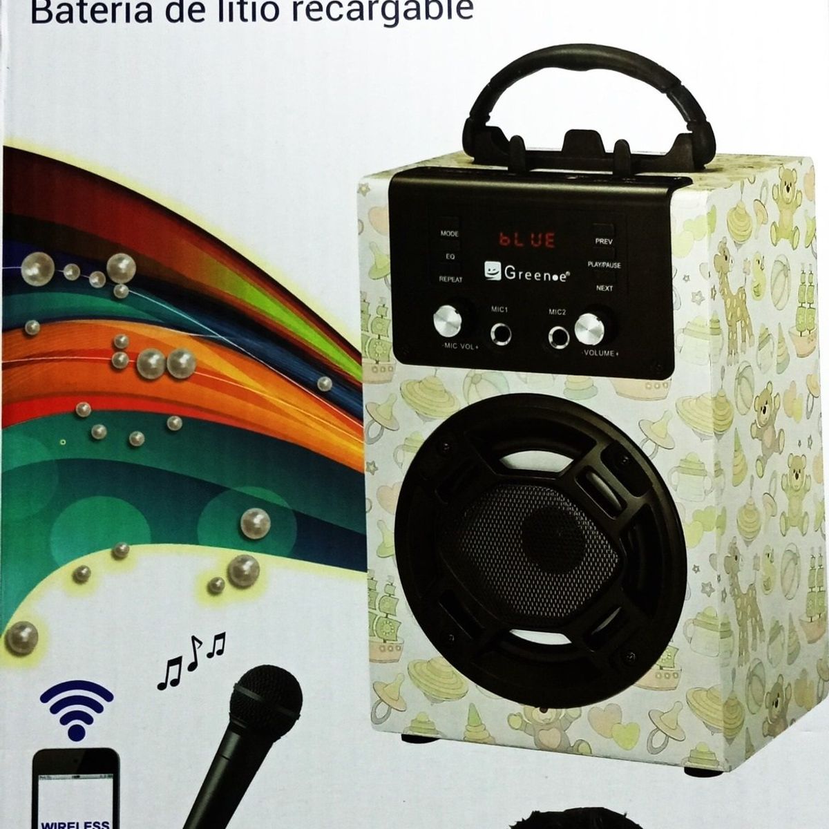 GENERICO - Parlante Portatil Bluetooth mini karaoke Greene