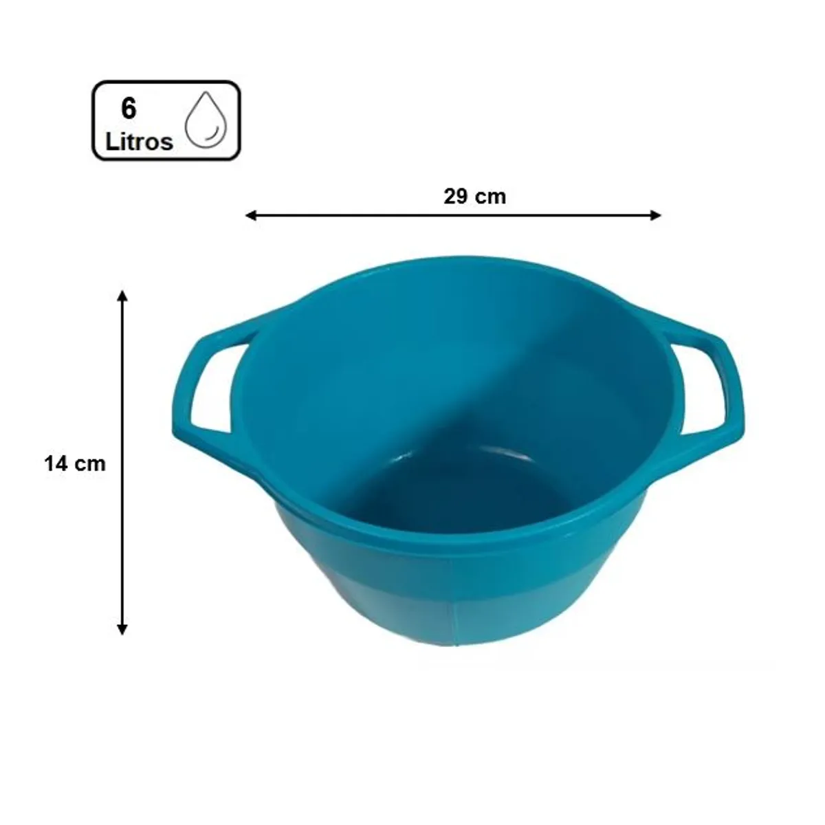 KENDY - Lavatorio Balde Gamela Conica N°1 6 Lts Con Manilla