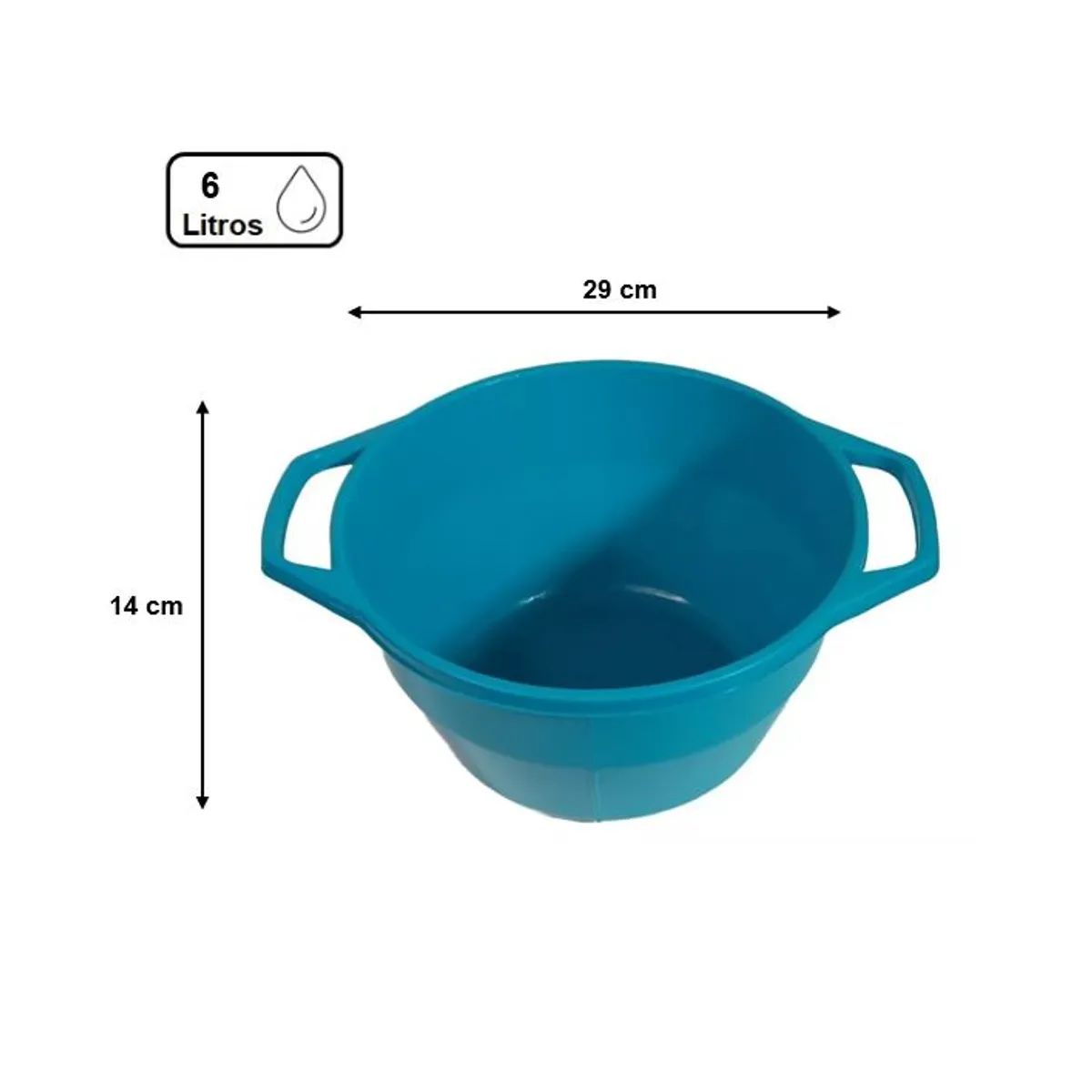 KENDY - Lavatorio Balde Gamela Conica N°1 6 Lts Con Manilla