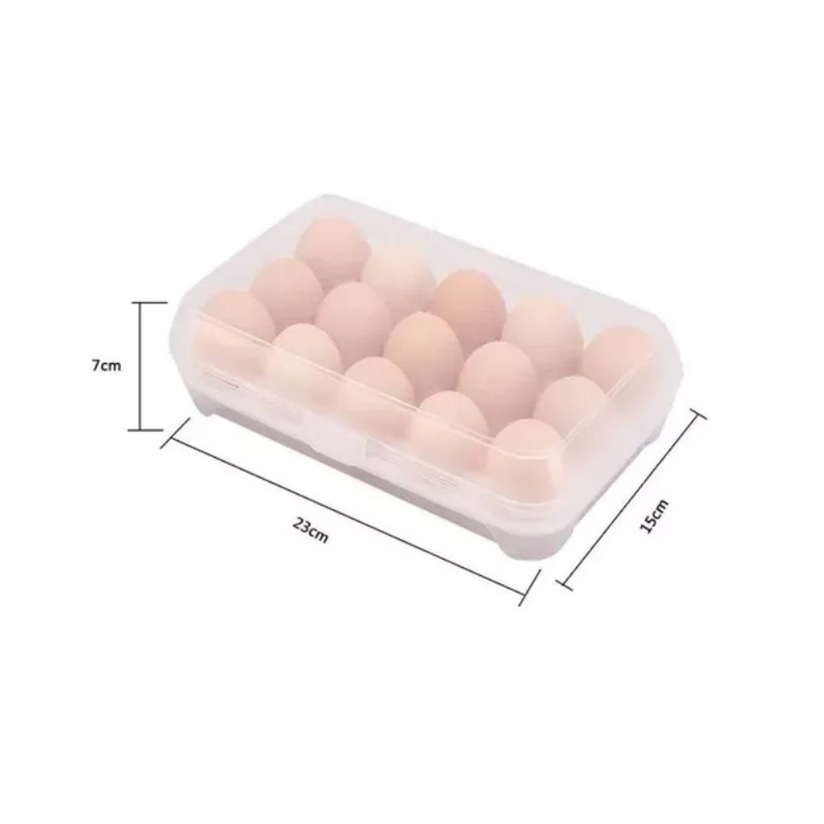 GENERICO - Caja de almacenamiento de huevos 15 uds