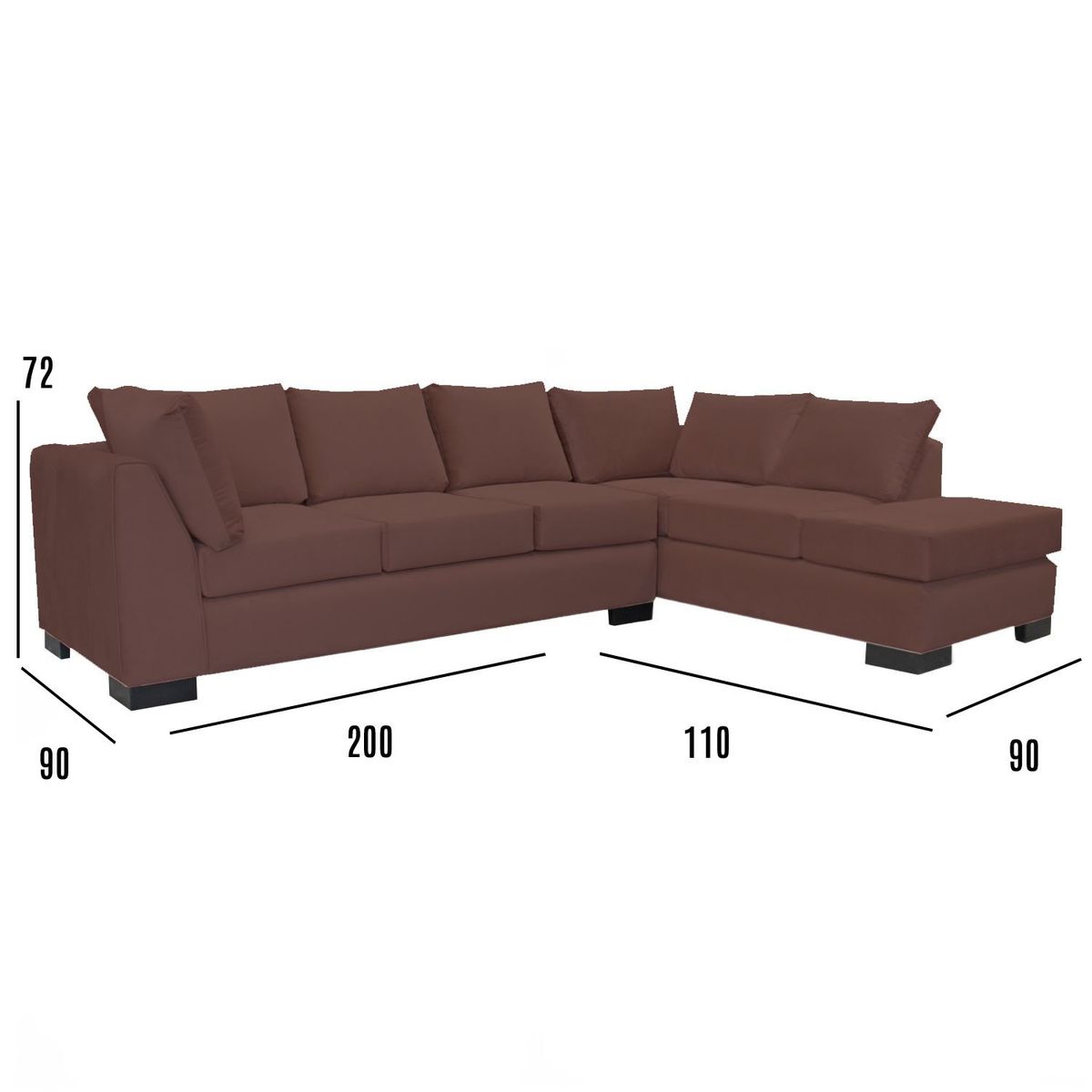 SOFAS MONTALBA - Seccional Derecho Quanti color Café