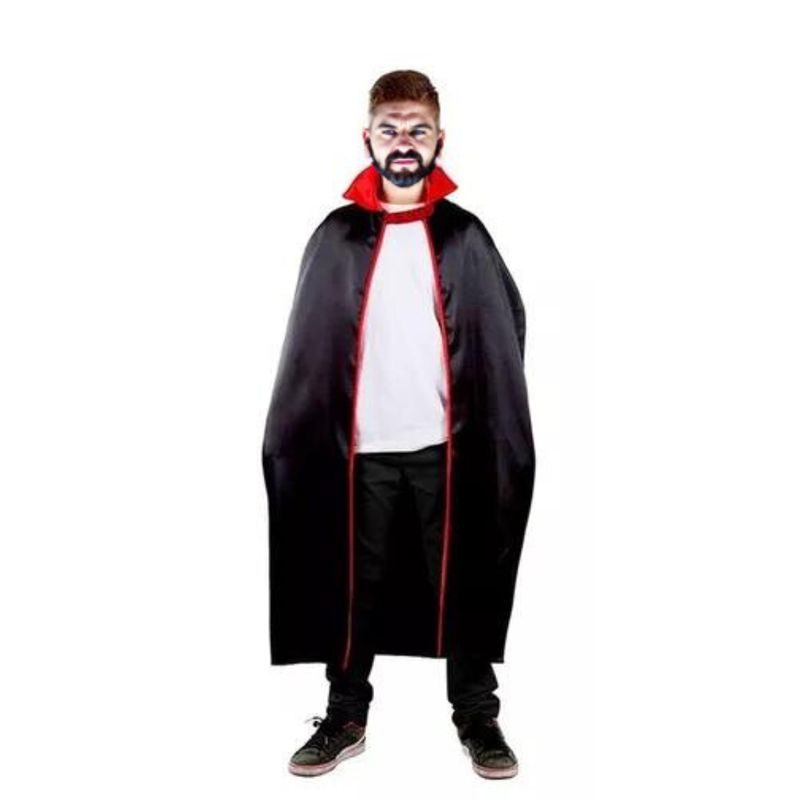 GENERICO - Capa De Vampiro Cuello Rojo Accesorio Para Disfraz Adulto