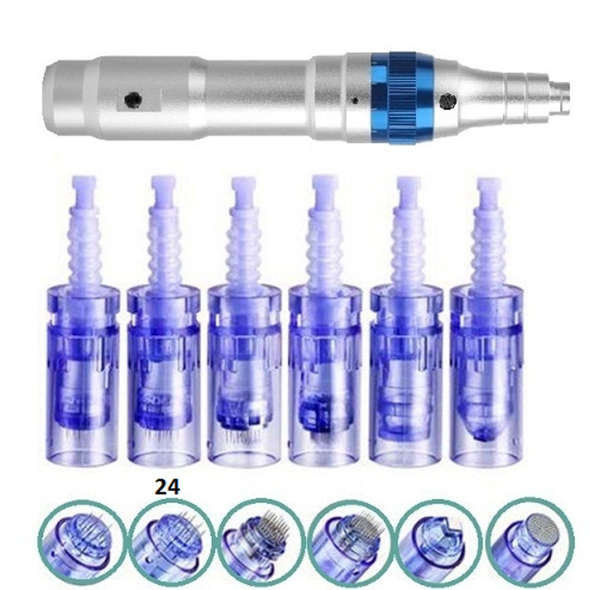 GENERICO - Pack 10 Cartucho Dermapen Dr. Pen A6 24 Pines