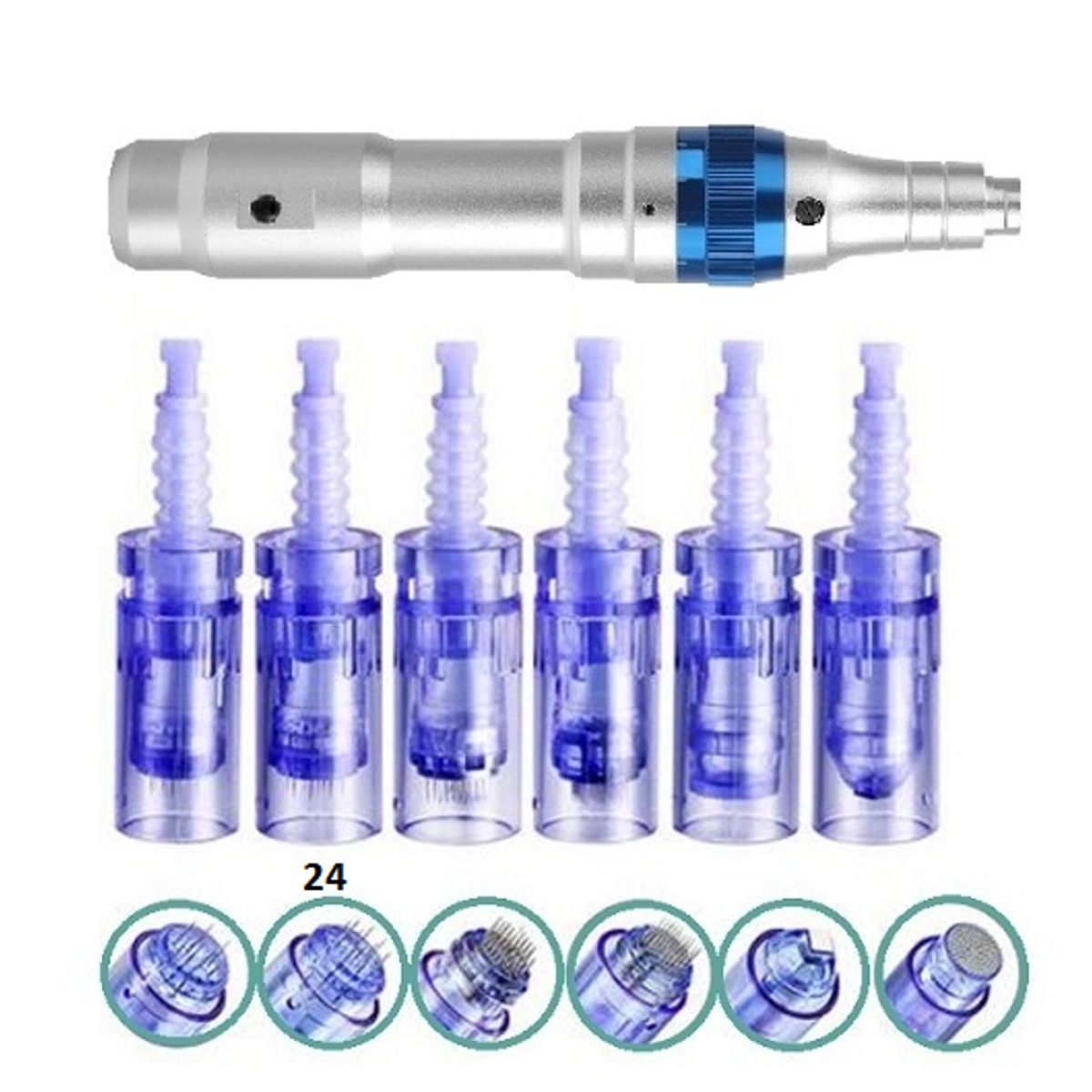 GENERICO - Pack 10 Cartucho Dermapen Dr. Pen A6 24 Pines