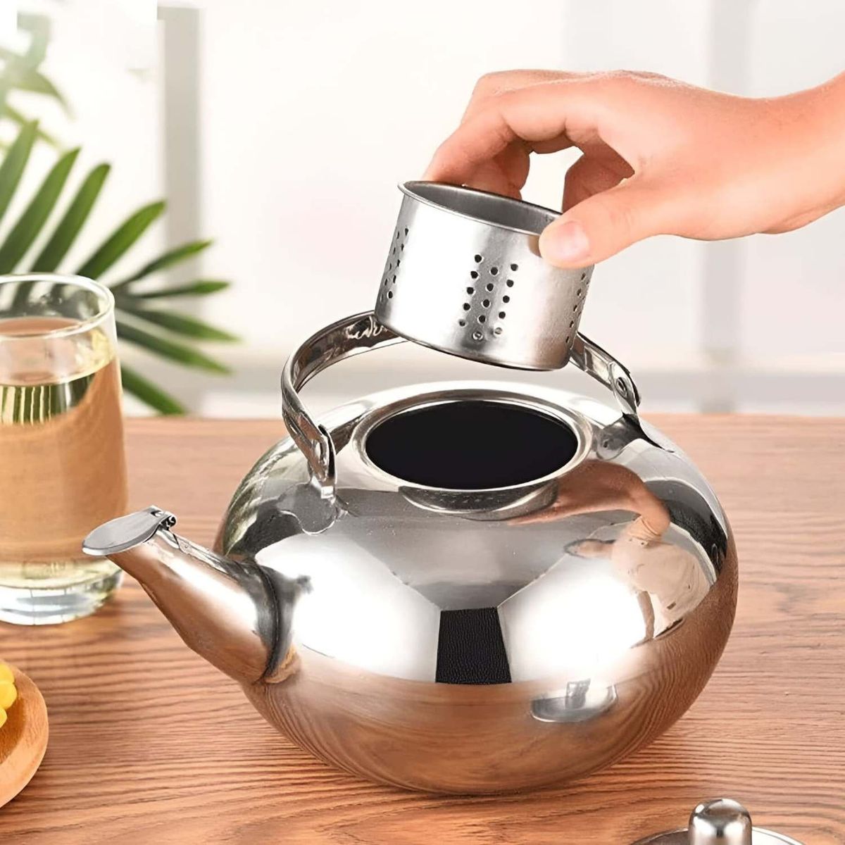 GENERICO - Hervidor Té Infusor Acero Base Plana16CM