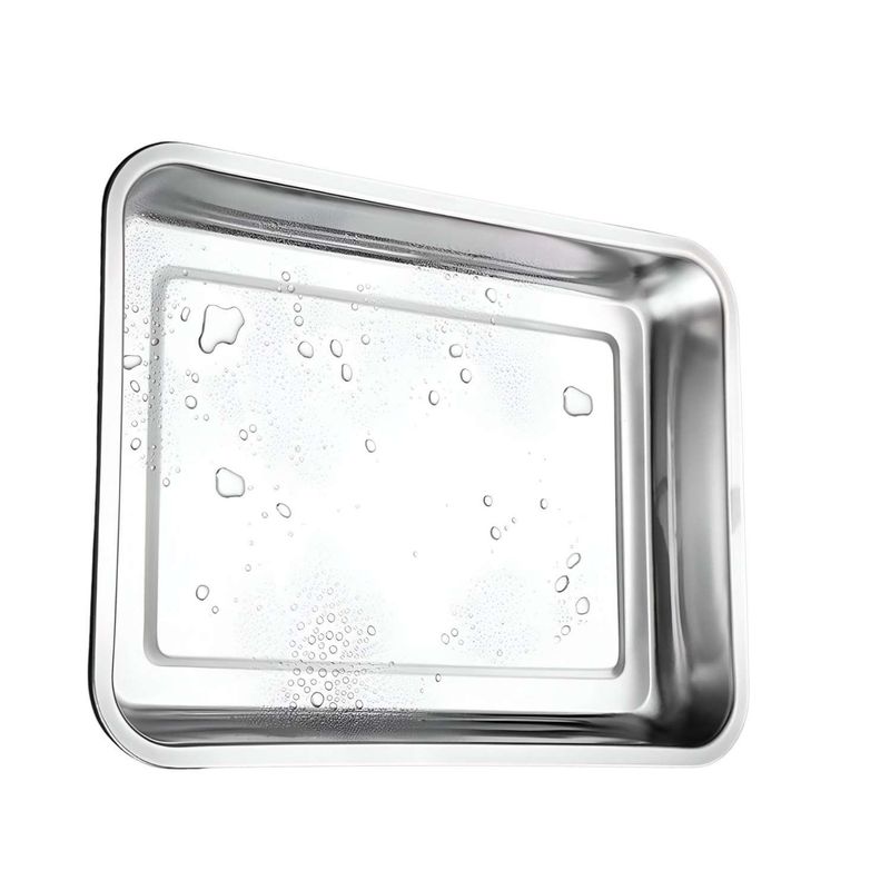 GENERICO - Bandeja Multiuso Rectangular de Acero para Horno 32x22 cm