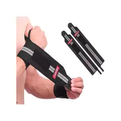 GENERICO - Par Muñequera Boer Crossfit Fitness Levantamiento Elasticada