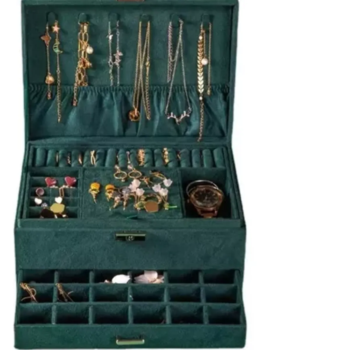 GENERICO - Maletin Joyero 3 Niveles Organizador De Joyas