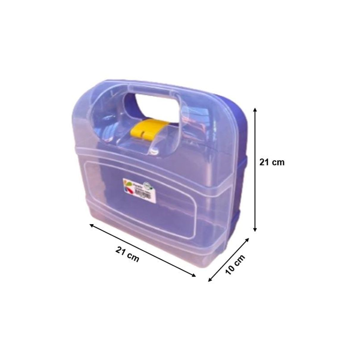 KENDY - Lonchera Pote Porta Comida Escolar Plastica Transparente