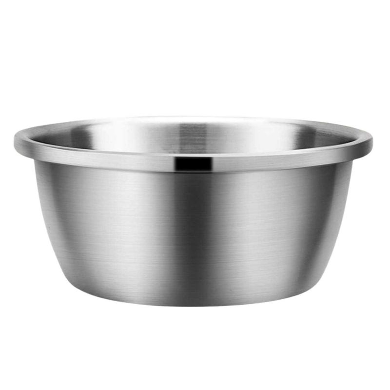 GENERICO - Bowl Ensaladera Redondo Base Plana Acero Cocina 28CM