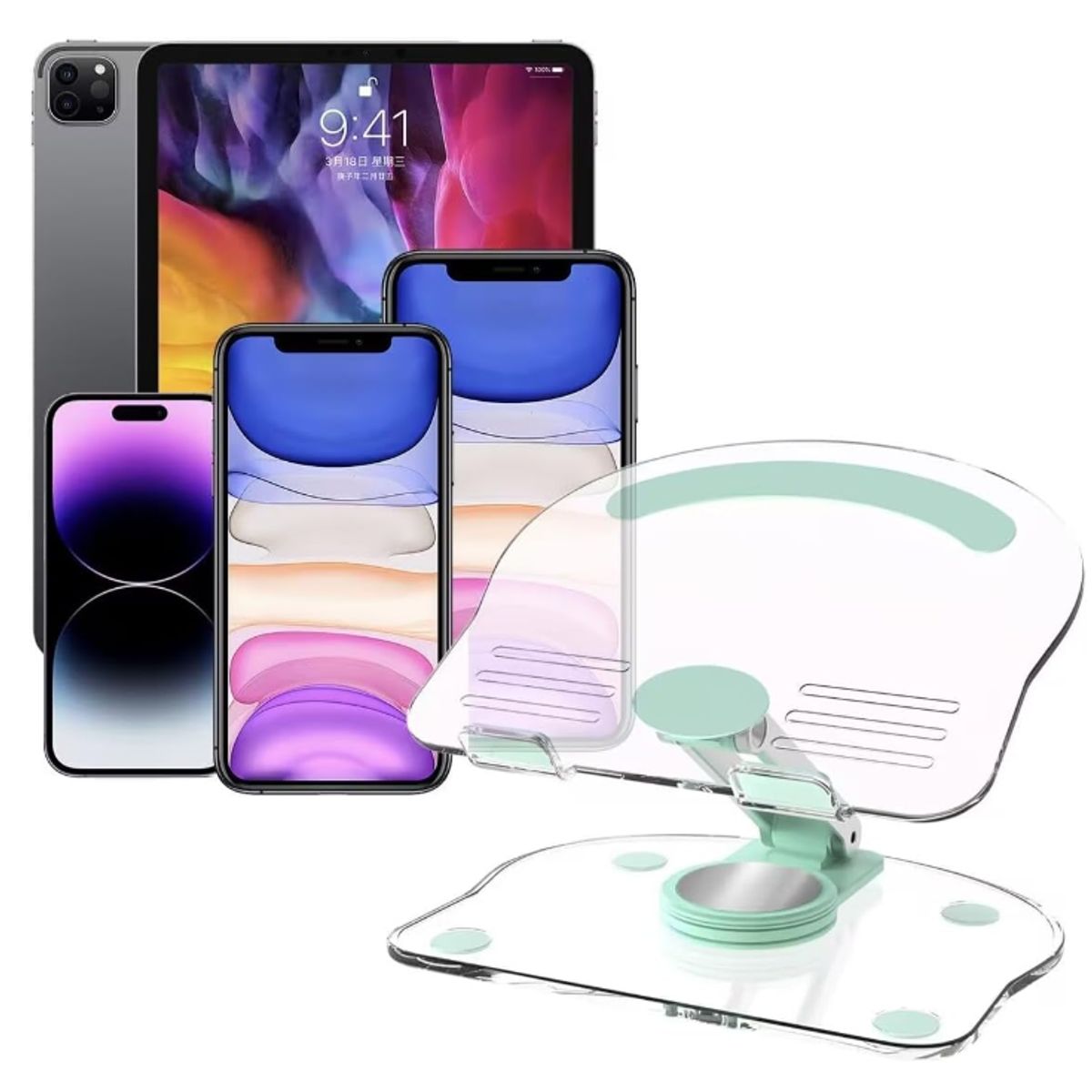 GENERICO - Soporte Tablet Celular Pantalla 360° Con Angulos 180°