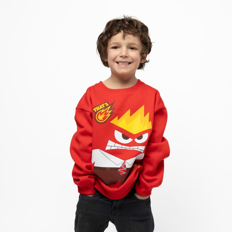 DISNEY - Poleron Cerrado Niño Enojo Intensamente Rojo Disney Pixar