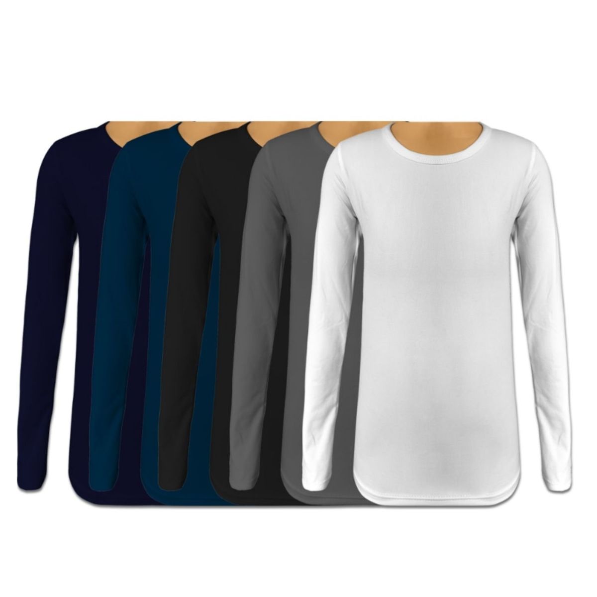 UTILISIMO - Pack 4 Camisetas Bambú Primera Capa Niño Cuello Redondo