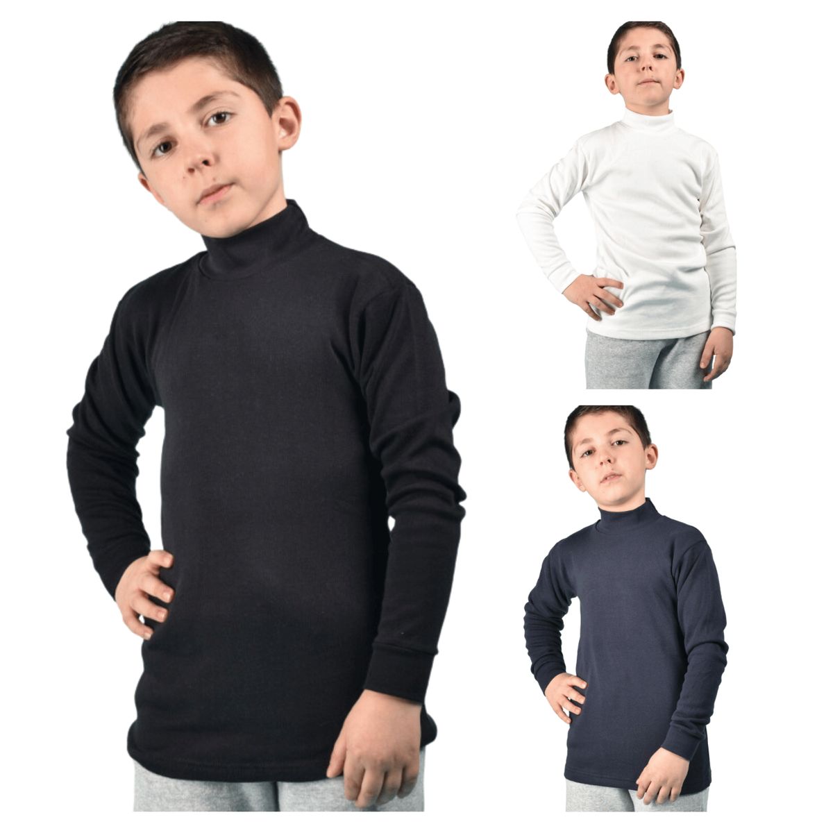 UTILISIMO - Pack 6 Camisetas Polera Beatle Bambú Niño Primera Capa