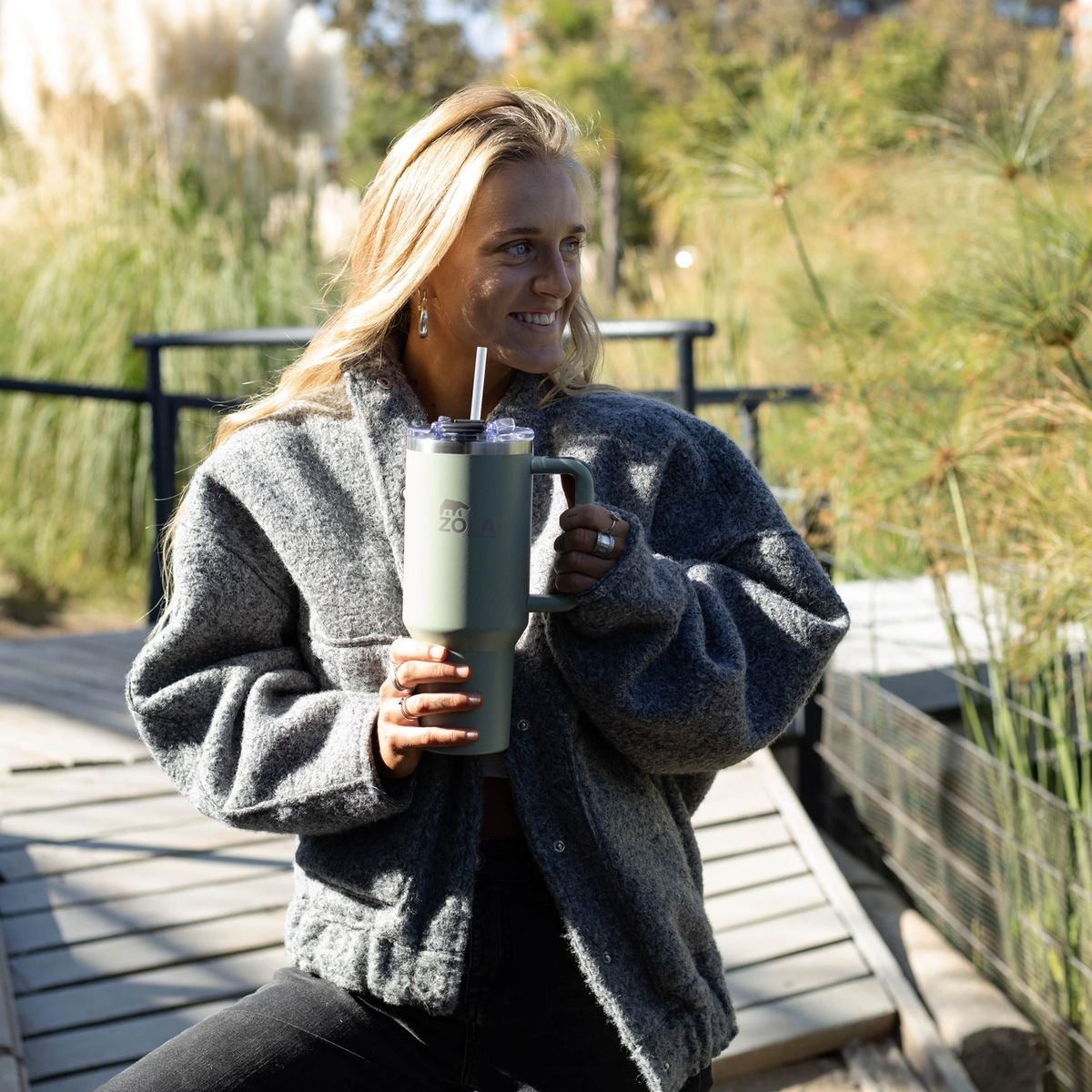 ZOLA OUTDOORS - Vaso Termico Zola 1200ml  Verde Bosque