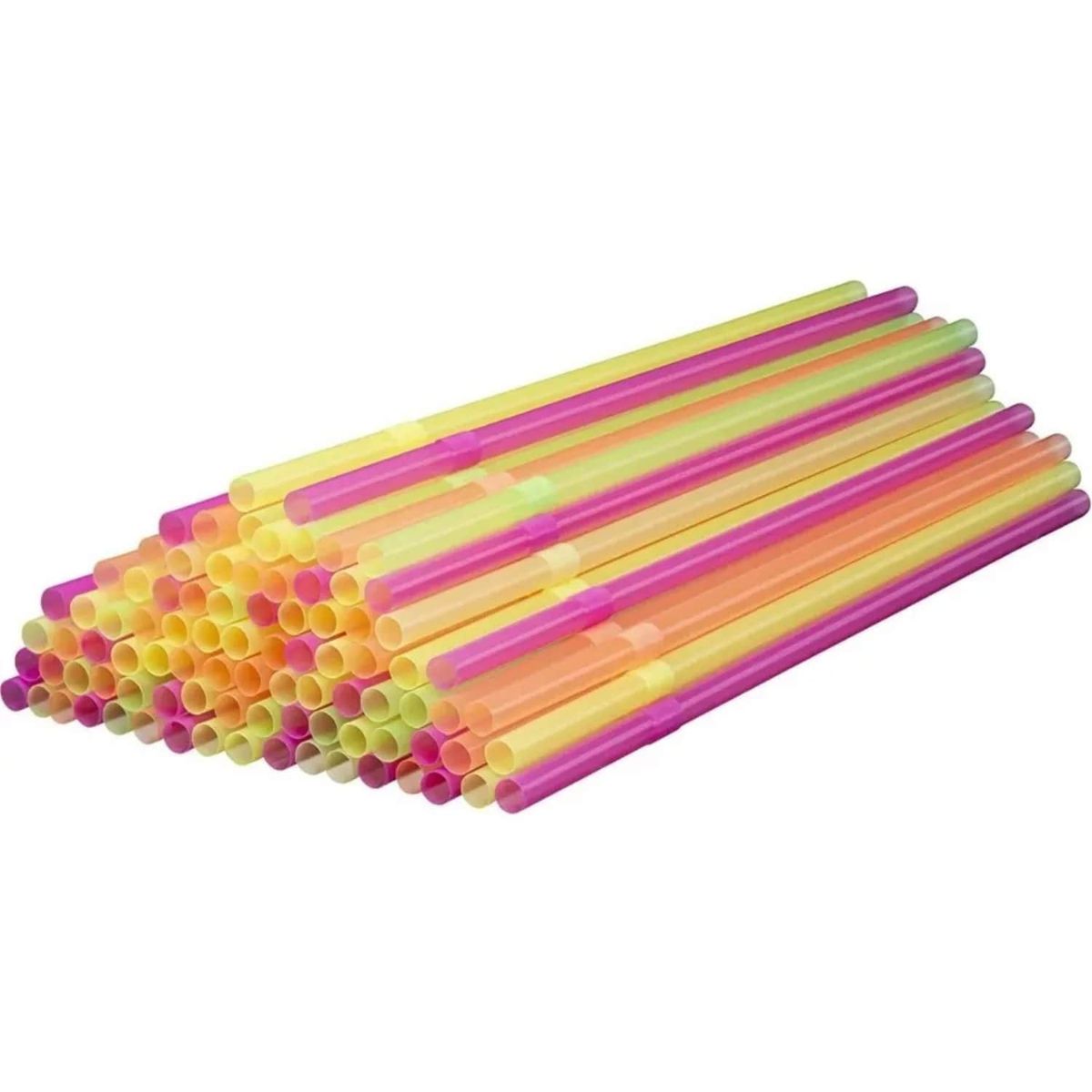 GENERICO - Set 100 Bombillas Reutilizables es Pajita 21cm Cumpleaños