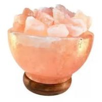 Lámpara Tazón Sal Himalaya Luz Led Colores Decorativa