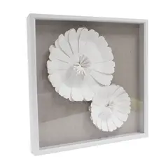 NEWTREE - Cuadro Decorativo Flor 3D - 43.5x43.5 cm - 1 Unidad