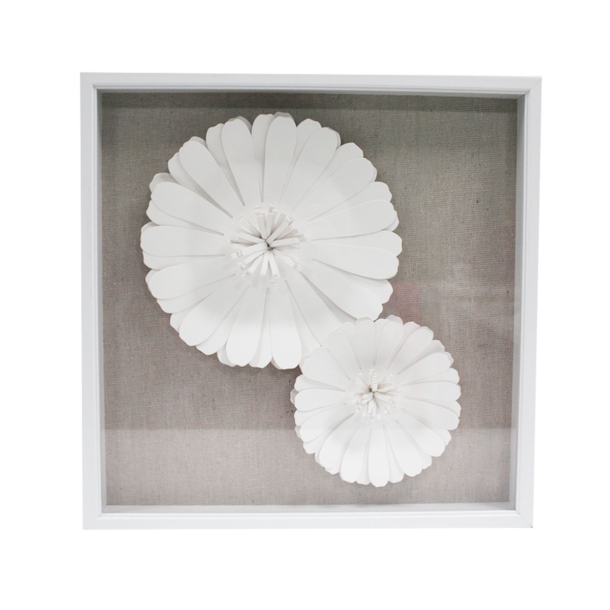 NEWTREE - Cuadro Decorativo Flor 3D - 43.5x43.5 cm - 1 Unidad