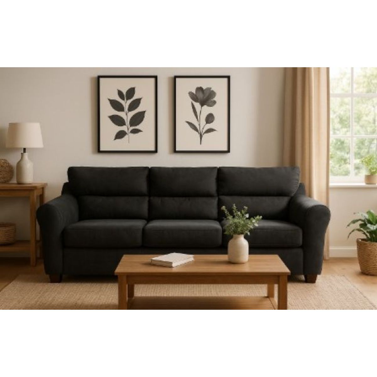 MEXX MUEBLES - Sofa Dubai 3 Cuerpos Felpa