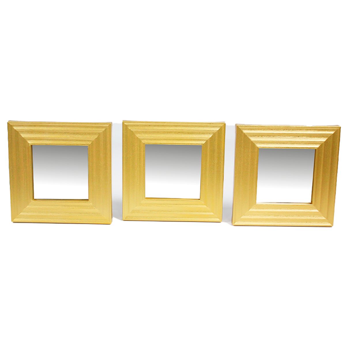NEWTREE - Set Espejo Decorativo Dorado 3pcs