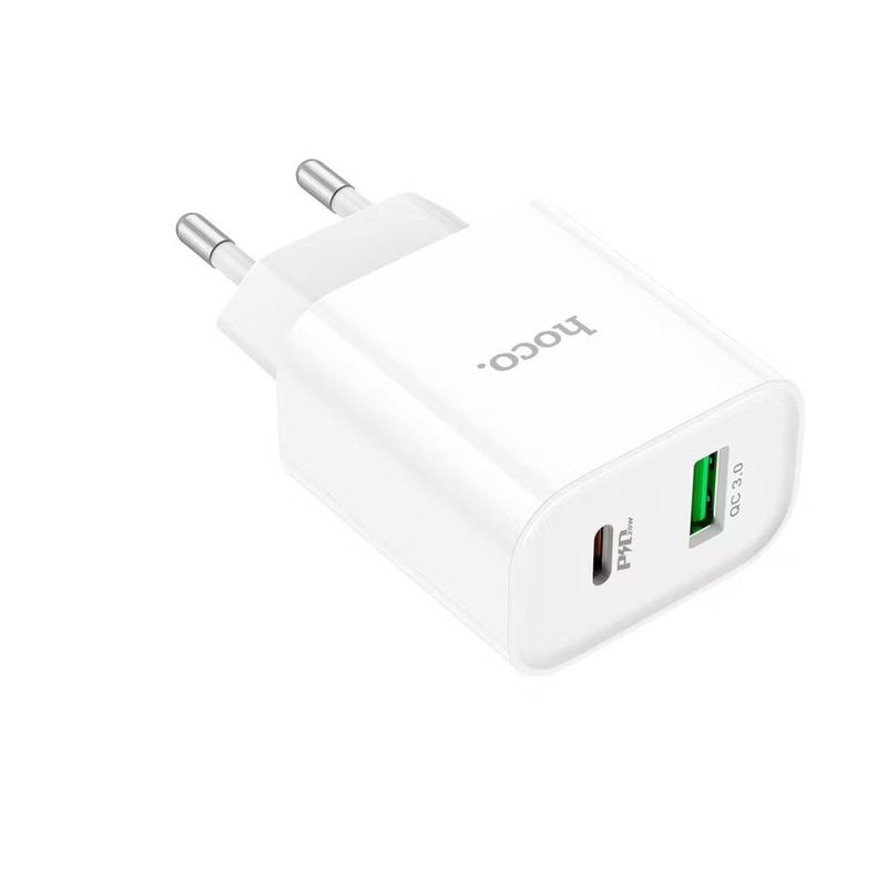 HOCO - Cargador USB C Doble 20W sin cable C80A