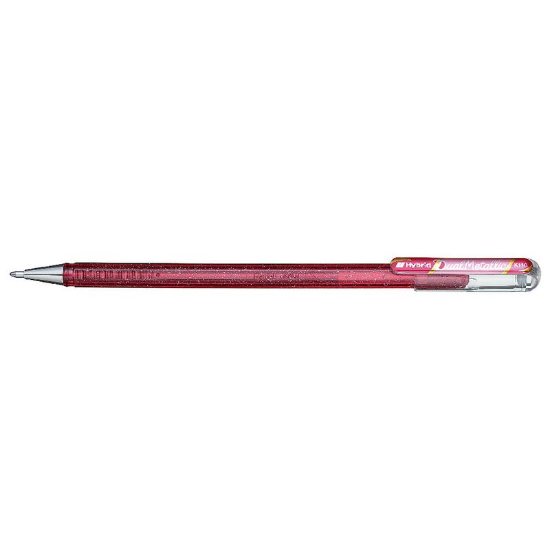 PENTEL - Lápiz gel Hybrid Duo Metal Rosado / Rosado Metálico