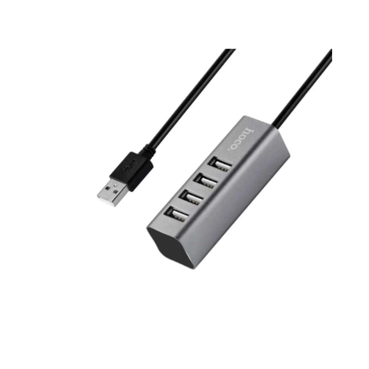 HOCO - Cable HUB USB 4 Puerto Gris