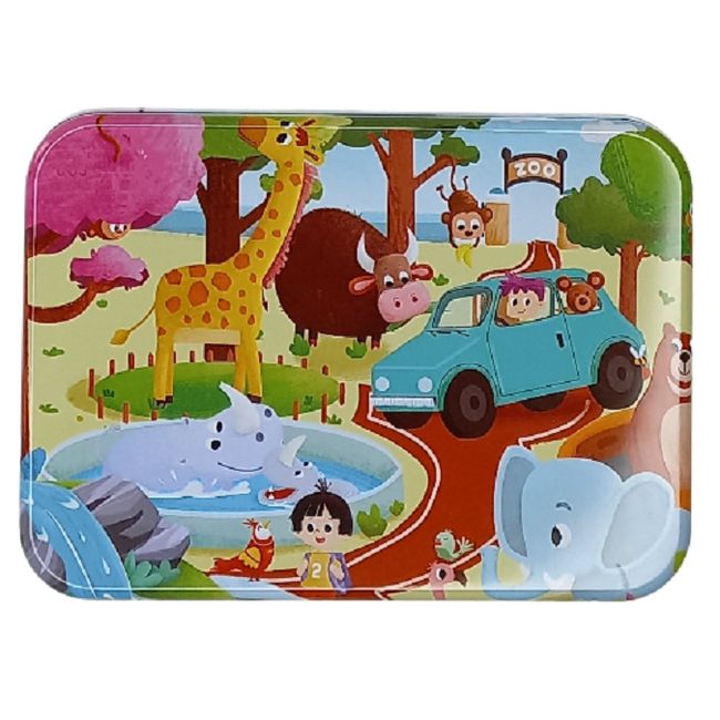 GENERICO - Puzzle 120 Piezas Auto Zoo