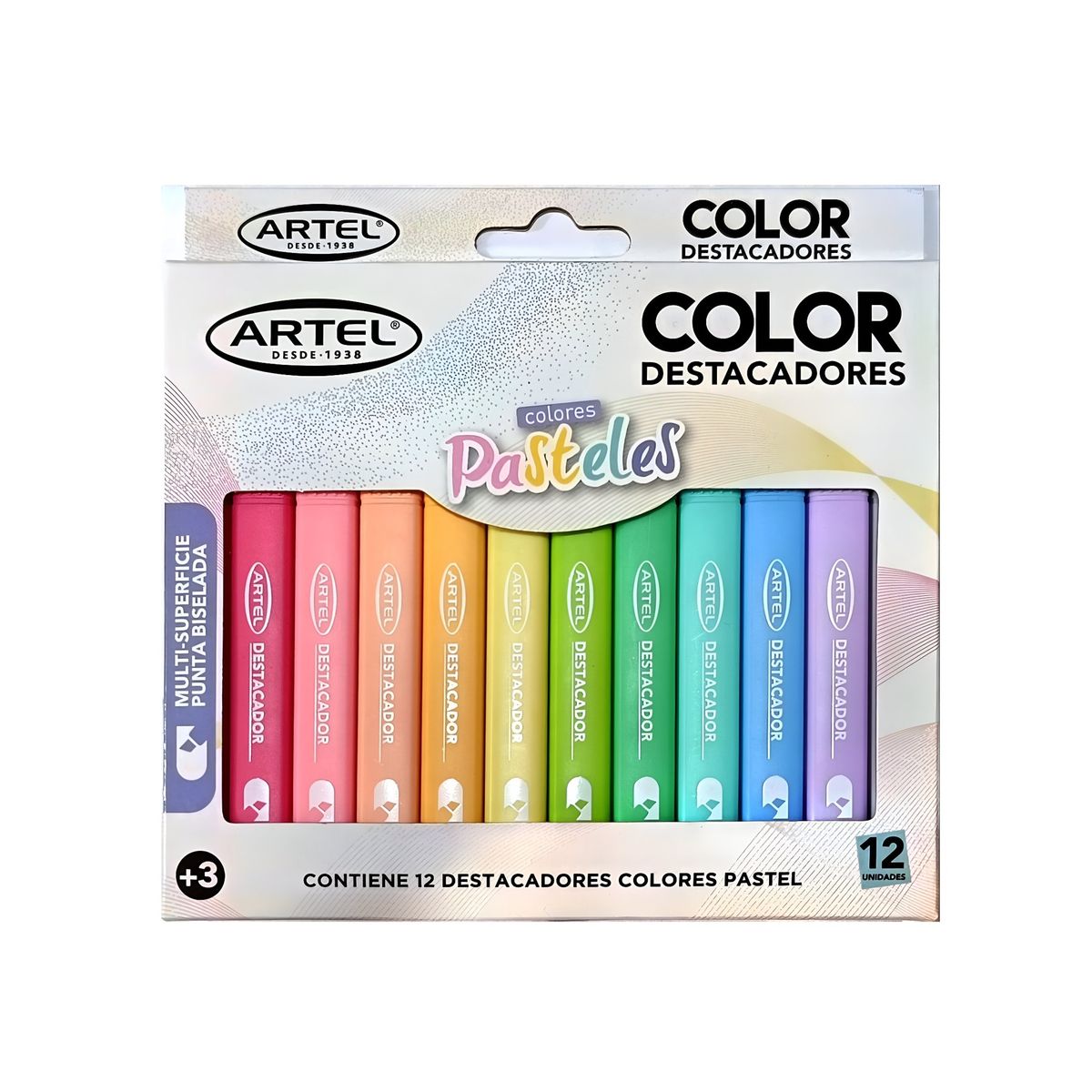 ARTEL - Set 12 destacadores delgados pastel