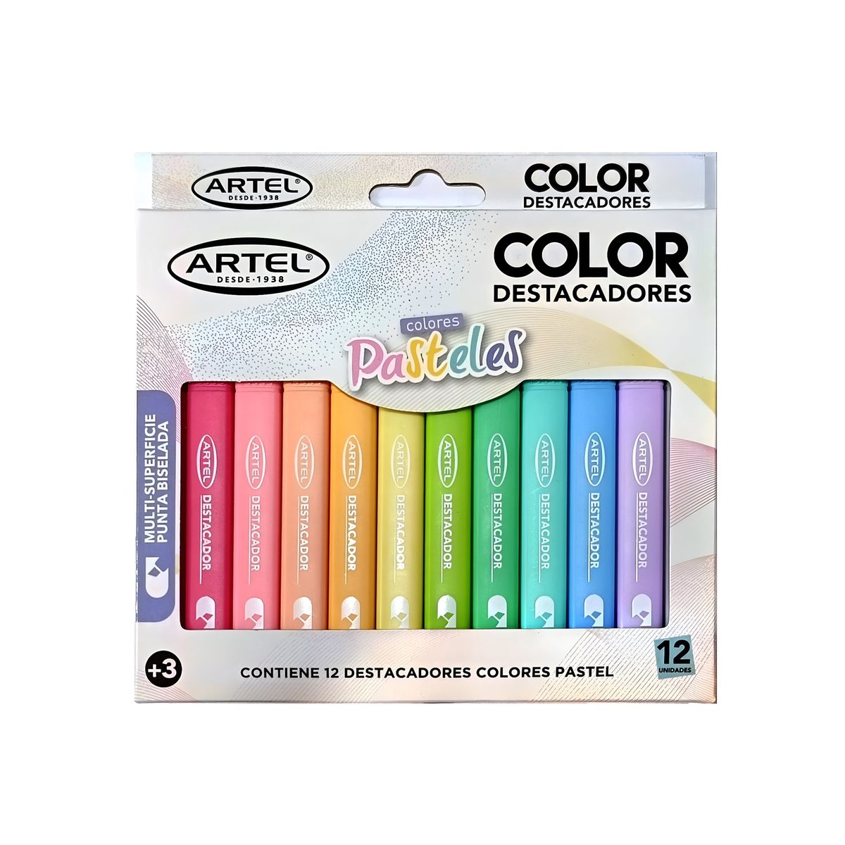 ARTEL - Set 12 destacadores delgados pastel