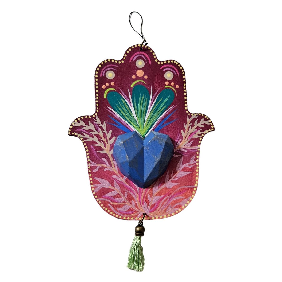 CREA TALLER - Mano de Fátima  Hamsa decorativa de madera