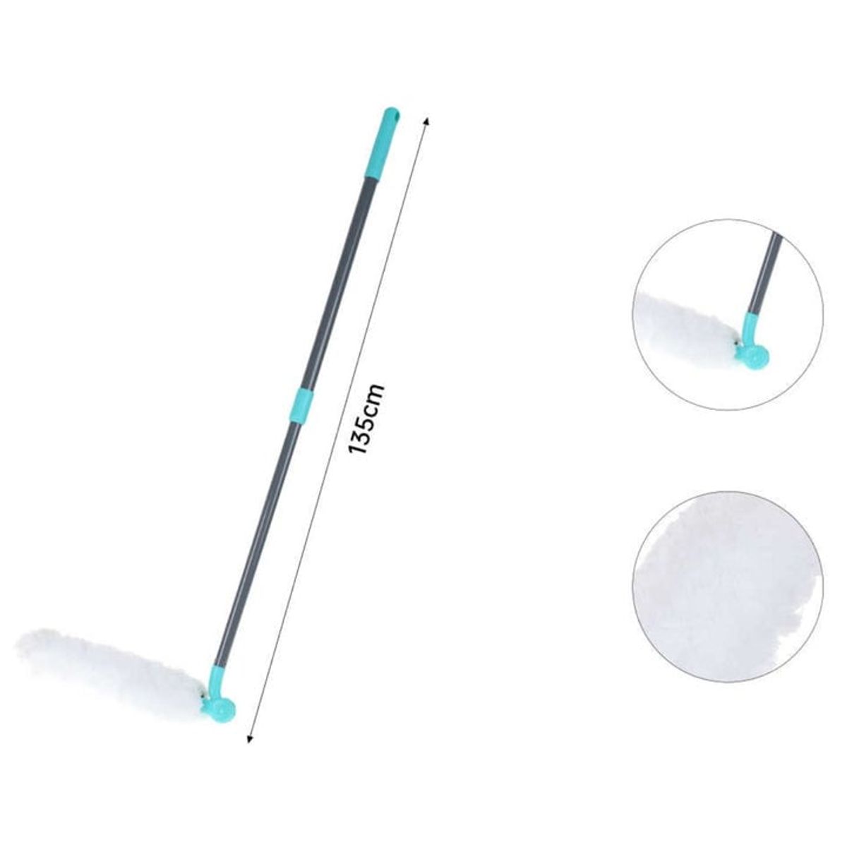 GENERICO - Plumero Cabeza Giratoria Con Mango 135 Cm