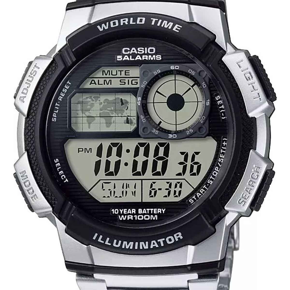 CASIO - Reloj De Pulsera Digital Hombre Casio Ae1000wd 1av plateado