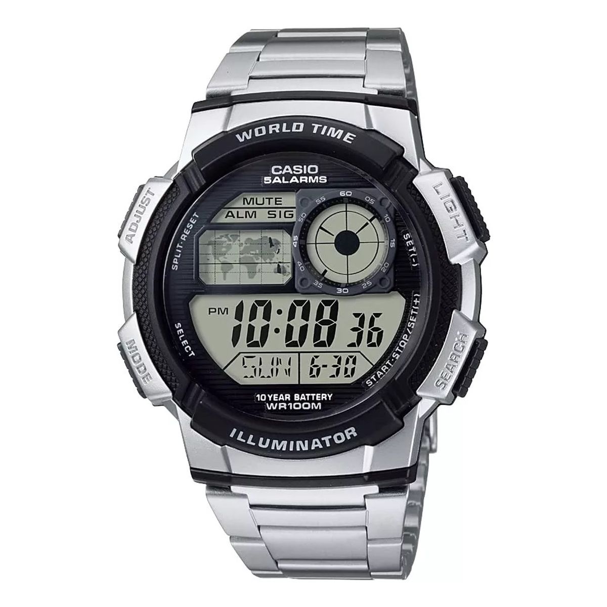 CASIO - Reloj De Pulsera Digital Hombre Casio Ae1000wd 1av plateado