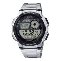 Reloj De Pulsera Digital Hombre Ae1000wd 1av plateado