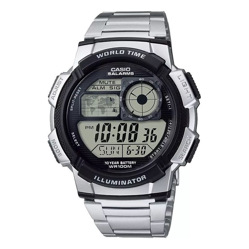 CASIO - Reloj De Pulsera Digital Hombre Casio Ae1000wd 1av plateado