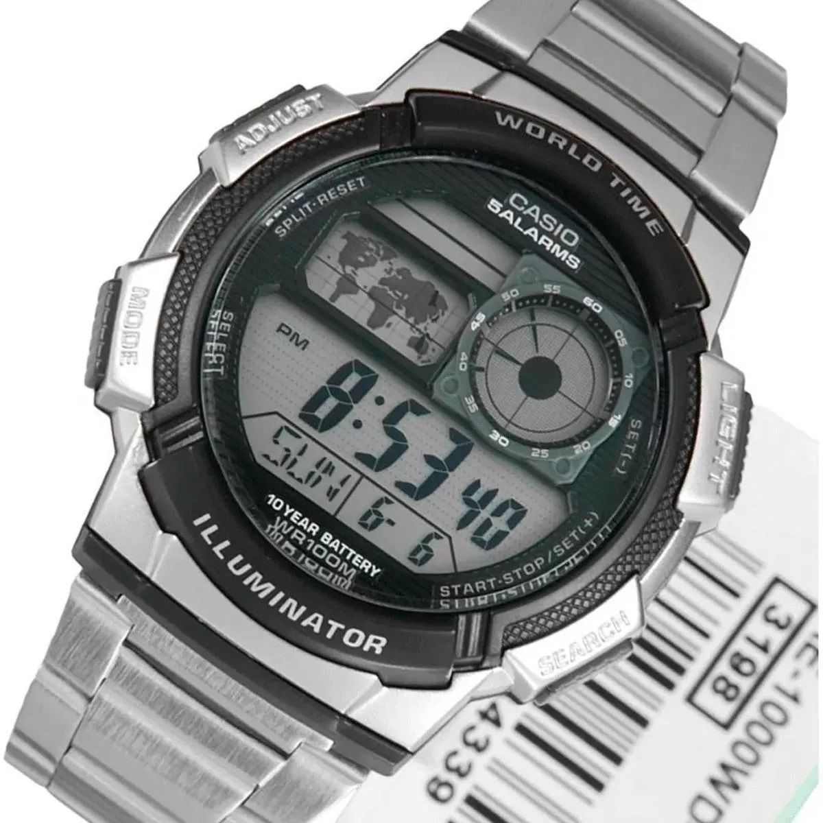 CASIO - Reloj De Pulsera Digital Hombre Casio Ae1000wd 1av plateado
