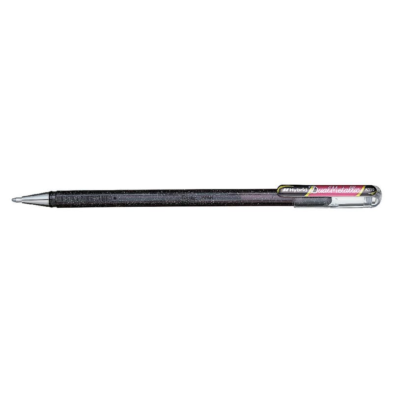 PENTEL - Lápiz gel Hybrid Duo Metal Negro / Rojo Metálico